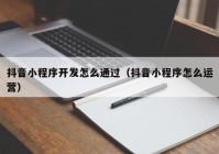 抖音小程序開發(fā)怎么通過（抖音小程序怎么運營）