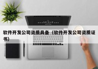 軟件開發(fā)公司資質具備（軟件開發(fā)公司資質證書）