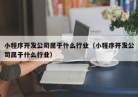 小程序開發(fā)公司屬于什么行業(yè)（小程序開發(fā)公司屬于什么行業(yè)）