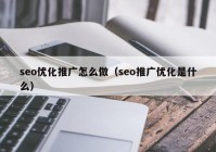 seo優(yōu)化推廣怎么做（seo推廣優(yōu)化是什么）