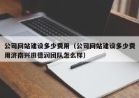 公司網(wǎng)站建設(shè)多少費用（公司網(wǎng)站建設(shè)多少費用濟南興田德潤團隊怎么樣）