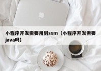 小程序開發(fā)需要用到ssm（小程序開發(fā)需要java嗎）