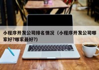 小程序開發(fā)公司排名情況（小程序開發(fā)公司哪家好?哪家最好?）