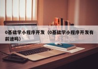 0基礎(chǔ)學(xué)小程序開(kāi)發(fā)（0基礎(chǔ)學(xué)小程序開(kāi)發(fā)有前途嗎）