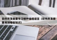 軟件開發(fā)需要學(xué)習(xí)哪種編程語言（軟件開發(fā)需要用到哪些知識）