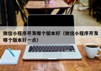 微信小程序開發(fā)哪個版本好（微信小程序開發(fā)哪個版本好一點(diǎn)）